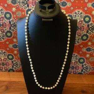 Vintage Mother of Pearl Necklace 30”